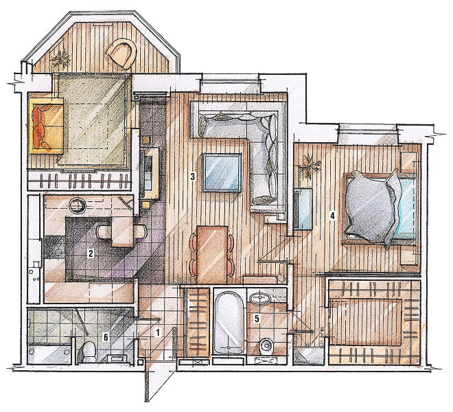 layout do apartamento é de 70 quadrados