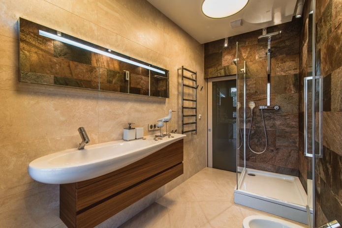 vonios kambario dizainas buto interjere 100 kvadratų