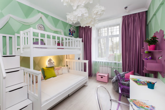 design dormitor pentru două eleve de fete