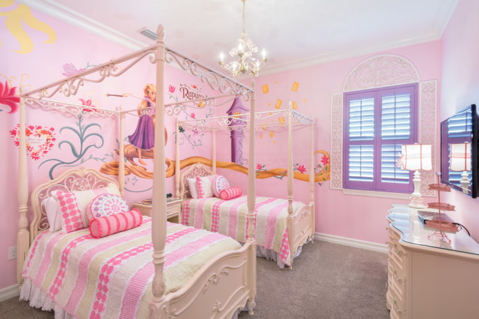 design camera da letto per due ragazze