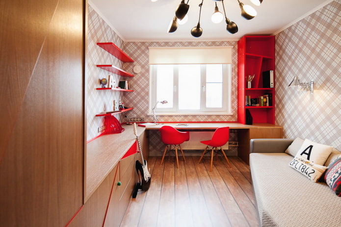 design af et lille soveværelse til en teenager dreng
