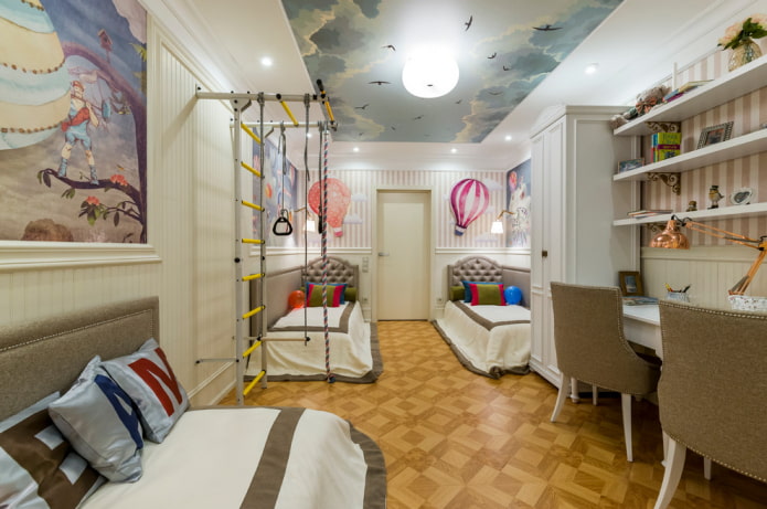 arrangement af et soveværelse til tre børn