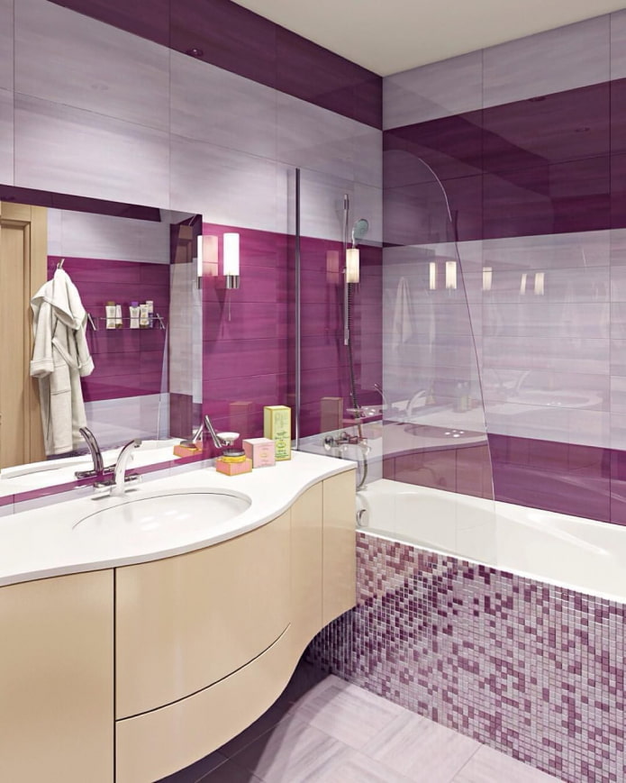 mozaikinis plytelių vonios kambarys