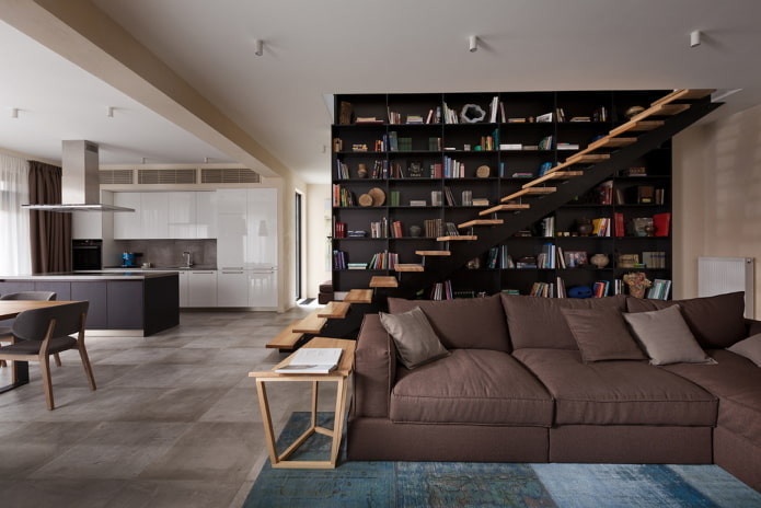 interior design di un appartamento a due piani