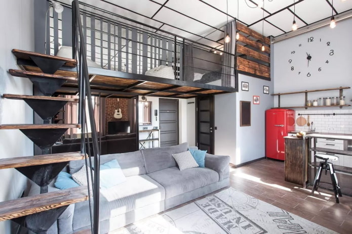 loft-style bunk apartment interior
