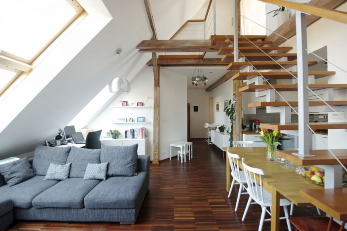 design de interiores de um apartamento de dois andares