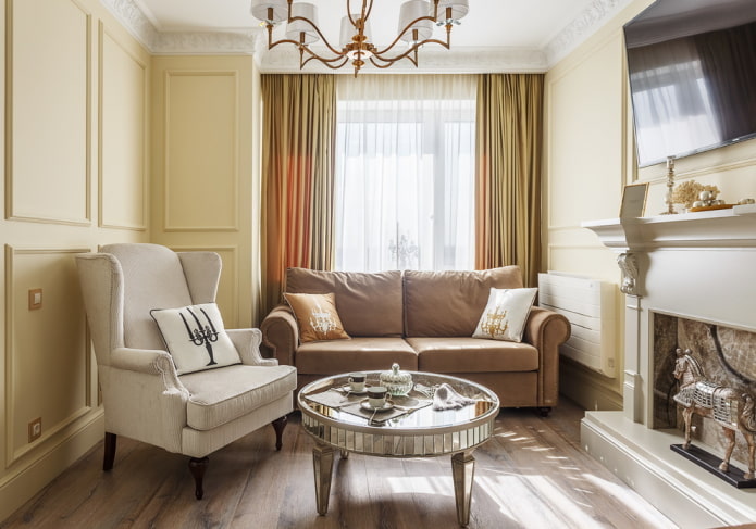 room furniture in beige shades