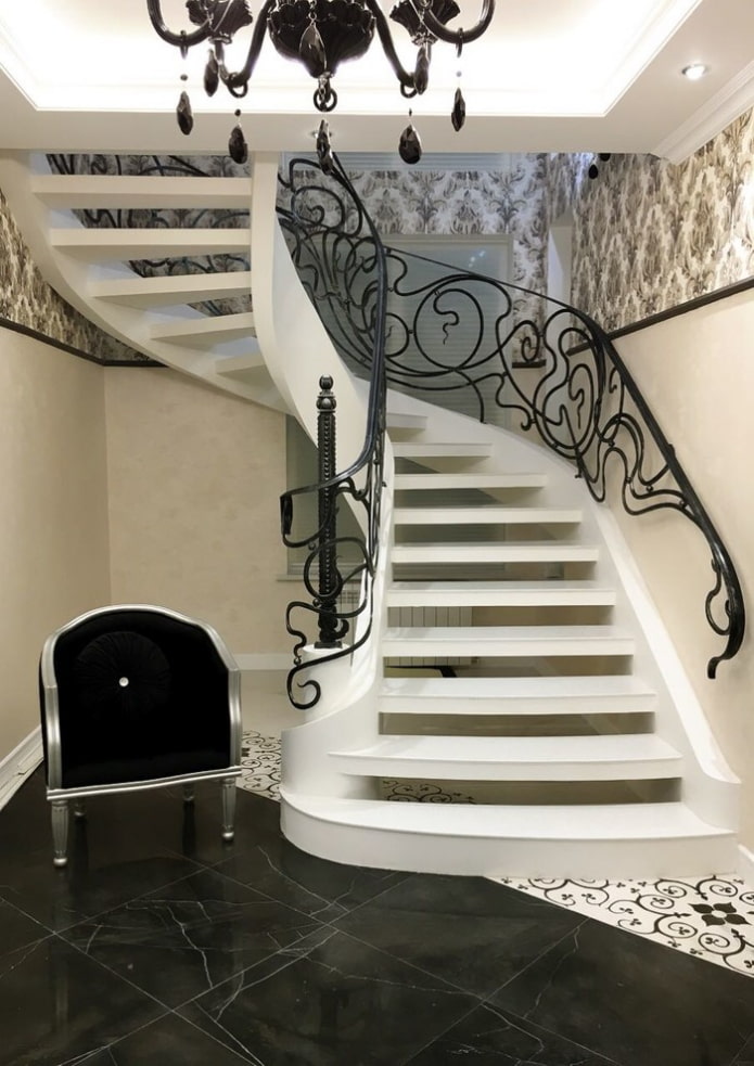projekt schodów w stylu art deco
