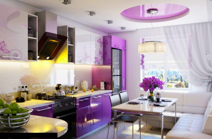 purple kitchen finish