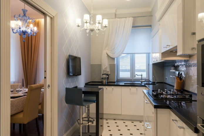 textile interior design narrow kitchen