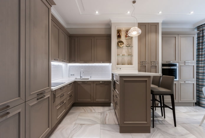 neoclassical style kitchen interior