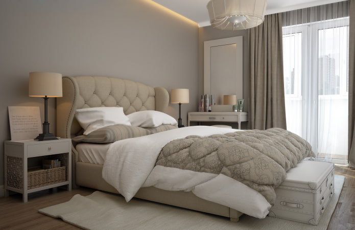 interior design in gray and beige colors