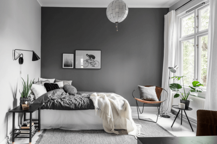 interior design in grigio e bianco