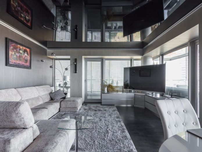 interior decoration in gray tones
