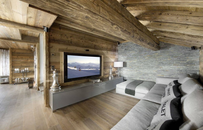 chalet style timber house