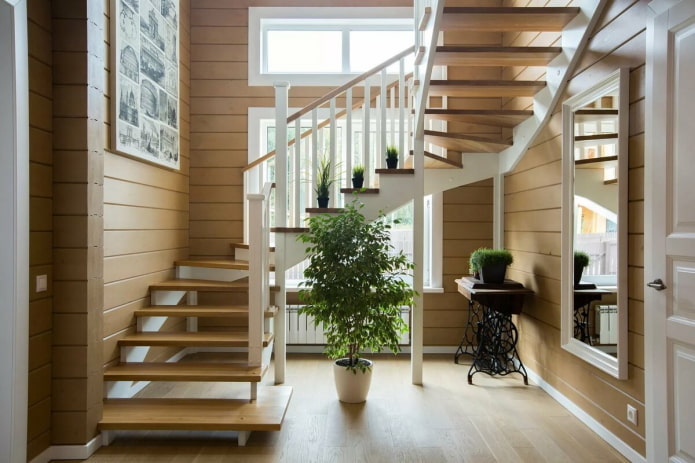 trappeformer i det indre av huset