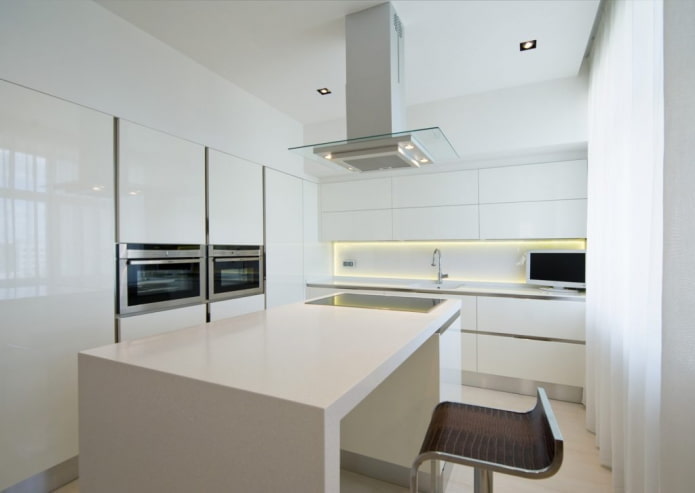 minimalistické barevné schéma kuchyně