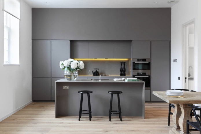 decor de bucătărie în stil minimalist