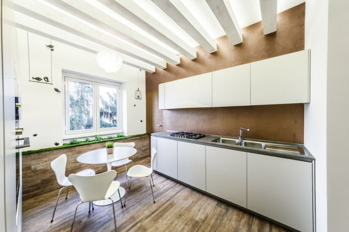 eko-minimalismi tyyli keittiön sisustus