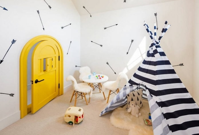 Interiér detskej izby pre chlapca v nordickom štýle