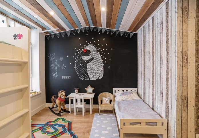 Decoració de l'habitació per a nens en estil nòrdic