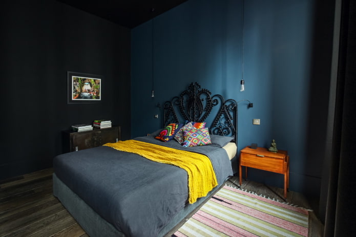 bir yatak odası iç renk kombinasyonu