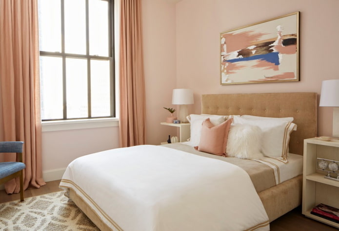 interno camera da letto rosa