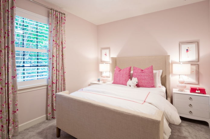 il·luminació de dormitoris de color rosa