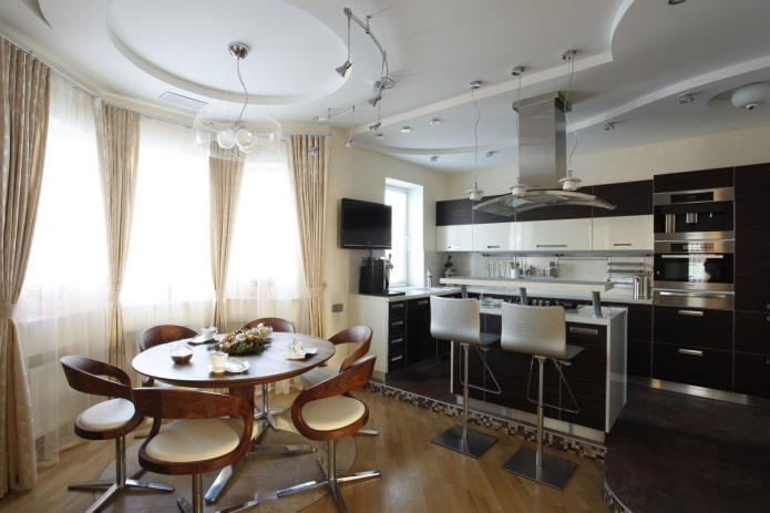 Bucătărie-living cu sufragerie