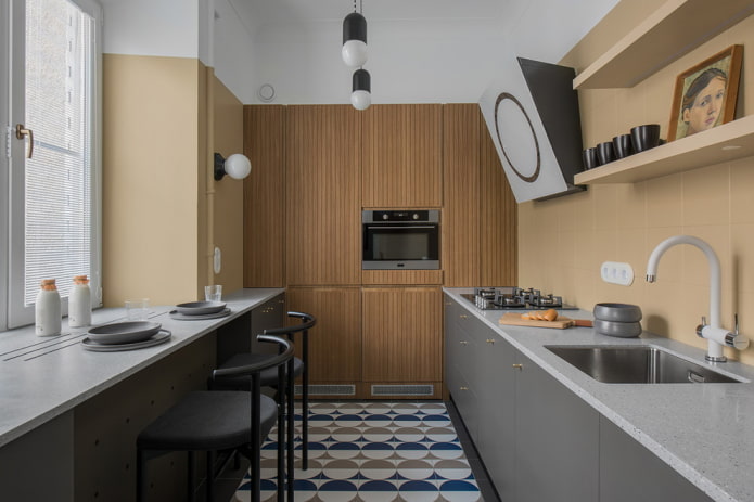 virtuvės apdaila moderniu stiliumi