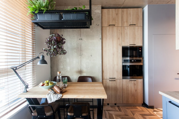 small-sized loft style kitchen