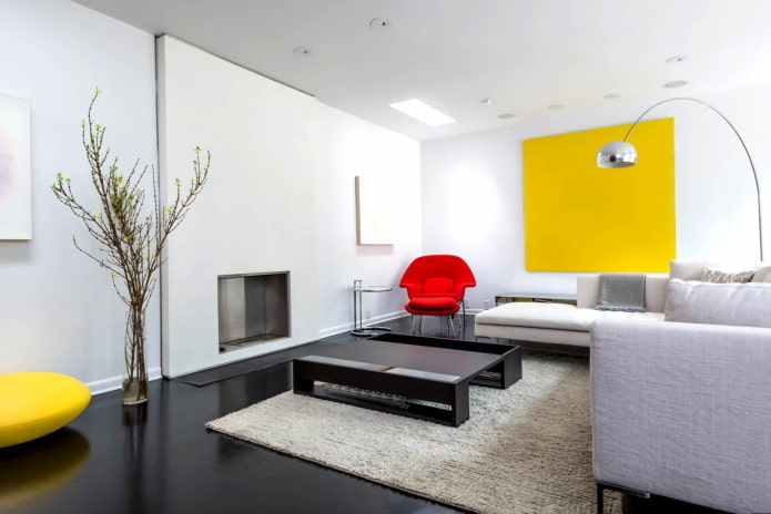 Interiorisme de la sala d'estar d'estil minimalista