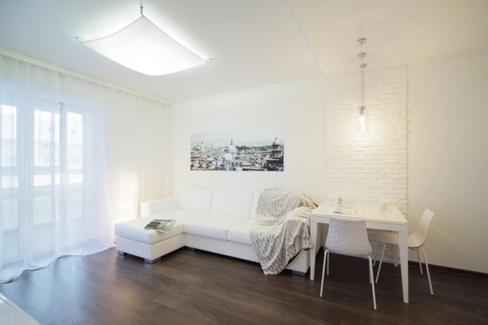 biela dekorácia obývacej izby