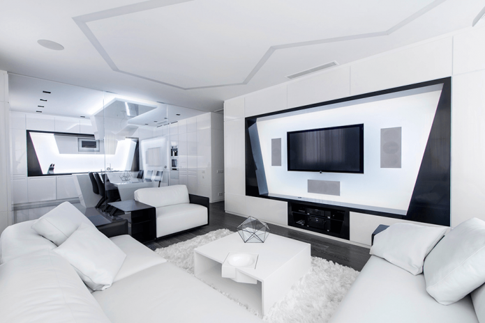 high-tech white lounge