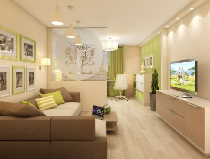 layout of a combined children's-living room
