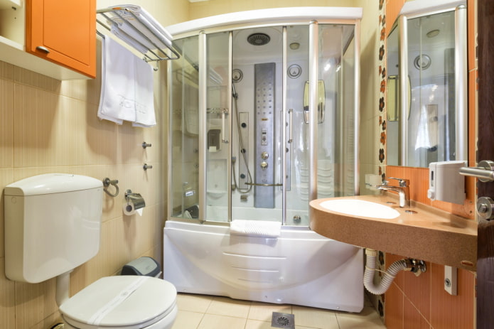 Cabina de ducha con bañera