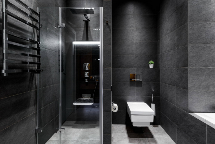 minimalista stílusú fürdőszoba belső tere