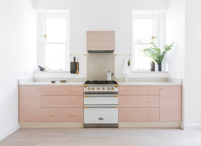 pink kitchen interior