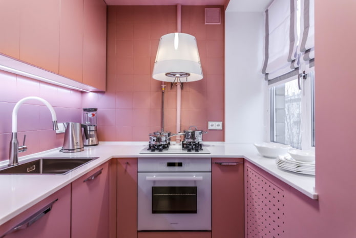 pink kitchen finish