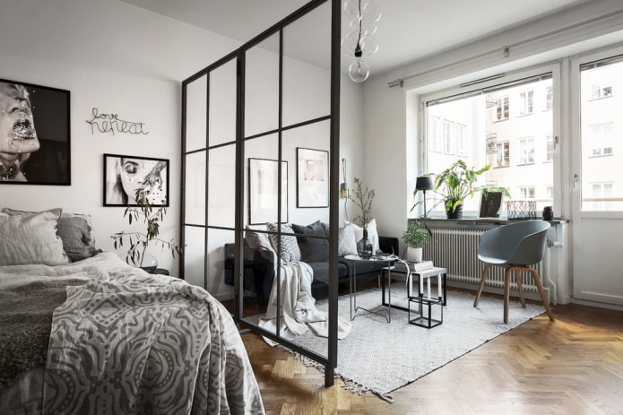 Design chambre-salon de style scandinave