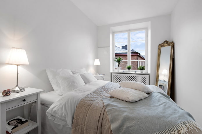 beyaz yatak odası tasarımı