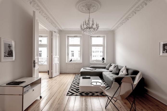 Nordic style living room ceiling