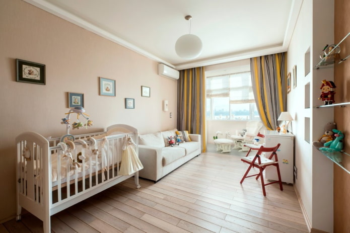 оформление и зониране детска стая за бебе