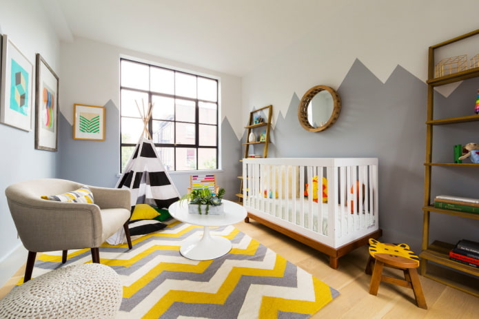 decoració i tèxtils a l’interior del viver per al nadó