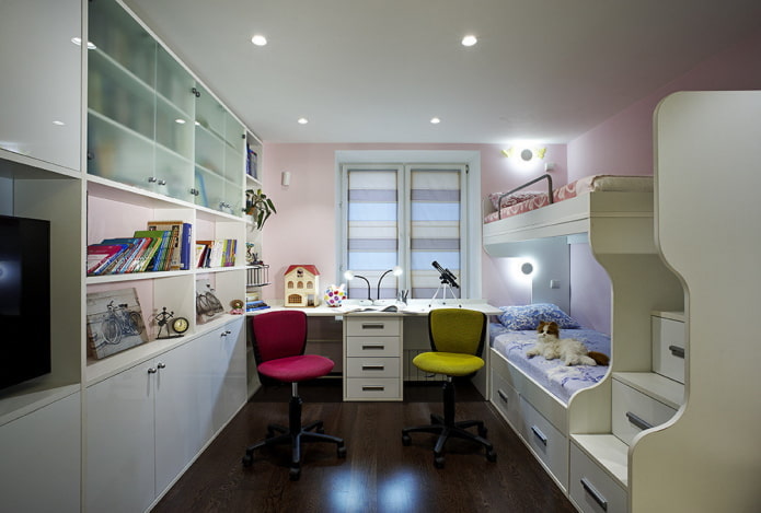 עיצוב חדר שינה קטן לילדים הטרוסקסואלים