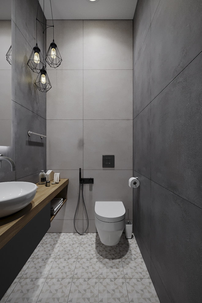 grå toalettdesign