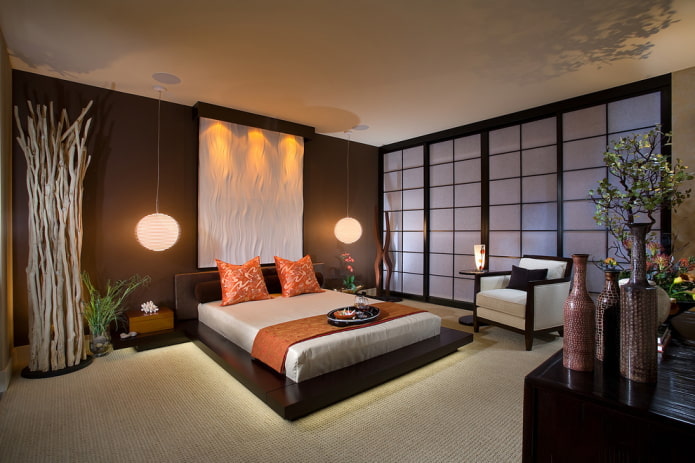 Kahverengi yatak odası