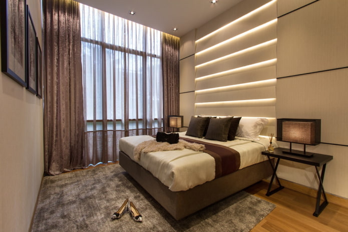 beige brown bedroom interior