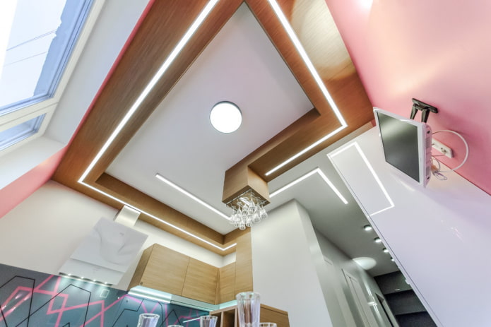 two-level drywall ceiling