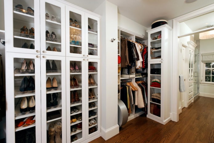 shoe storage in the closet